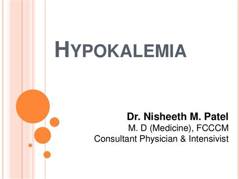 Hypokalemia