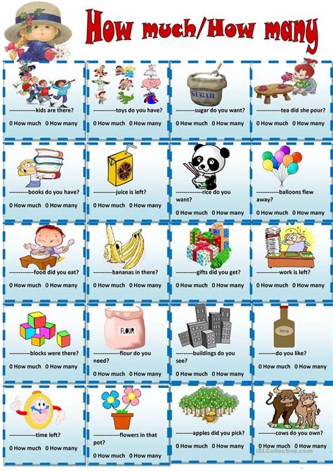 How much , How many worksheet - Free ESL printable worksheets made by ...