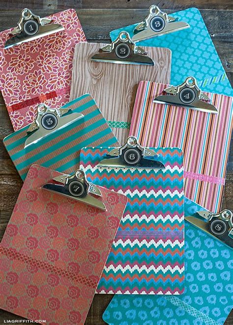 Covered Clipboards Paper Modge Podge Washi Tape And Stickers Can Be