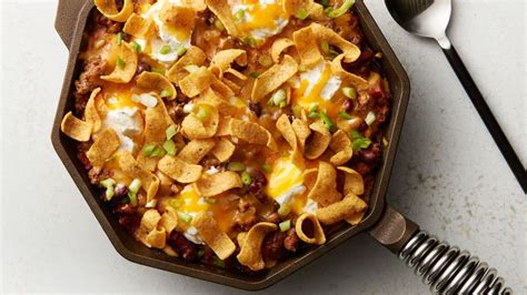 Dinner Worthy And Game Day Ready This Skillet Style Chili Pot Pie Is