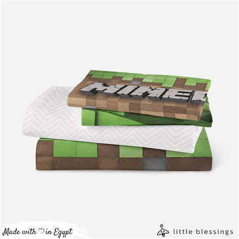 Minecraft Bed Set Green And Brown Little Blessings Egypt