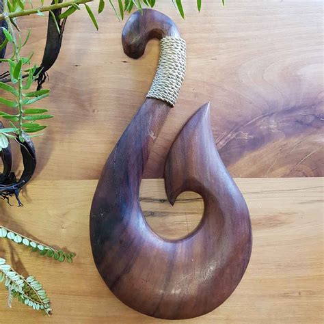 Hei Matau Wooden Fish Hook Approx 22x11cm Inspire Me Online