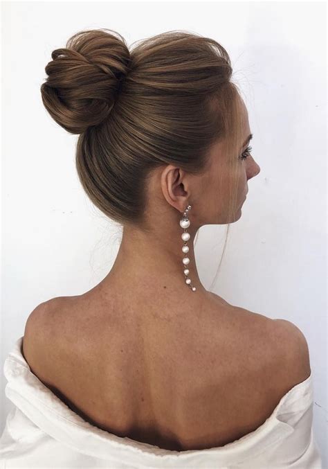 20 High Bun Updo Wedding Hairstyles For Brides 2023 Hmp