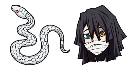 Obanai Iguro Is The Serpent Hashira With Black Hair Long Bangs A