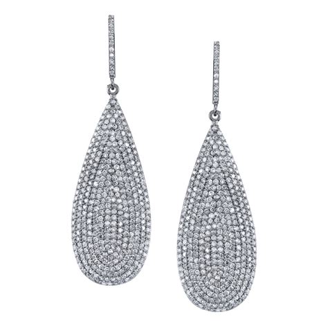 Pavé Diamond Teardrop Earrings Sheryl Lowe