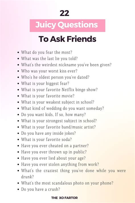 110 interesting juicy questions to ask your friends the xo factor