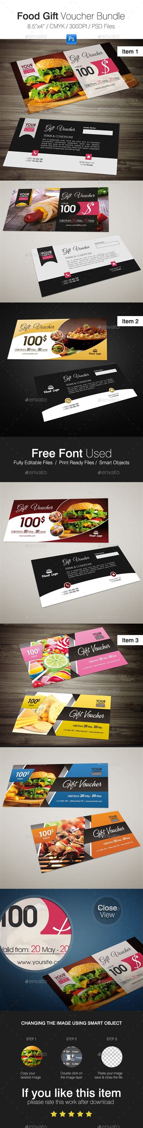 Green flower massage gift certificate. Food Gift Voucher Bundle | Gift voucher design, Gift ...