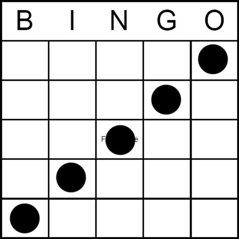 Bingo Game Pattern Standard Bingo