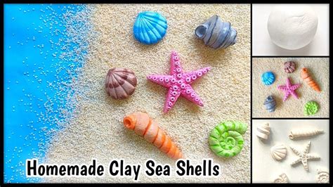 Sea Shells Using Homemade Air Dry Claycold Porcelain Clay Sea Shells