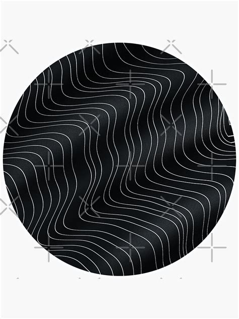 Wavy Abstract Lines Optical Illusion Sticker For Sale By Kimvang