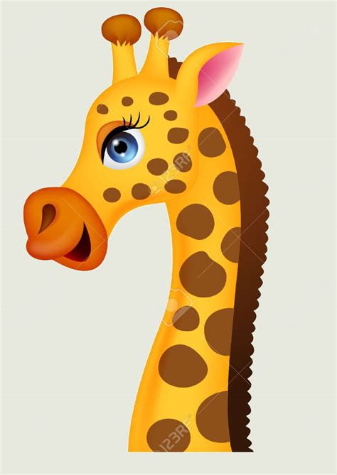 Cartoon Giraffe Head Clip Art
