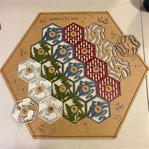 Catan Board Template 5 6 Players Dxf Vector For Cnc Svg Etsy