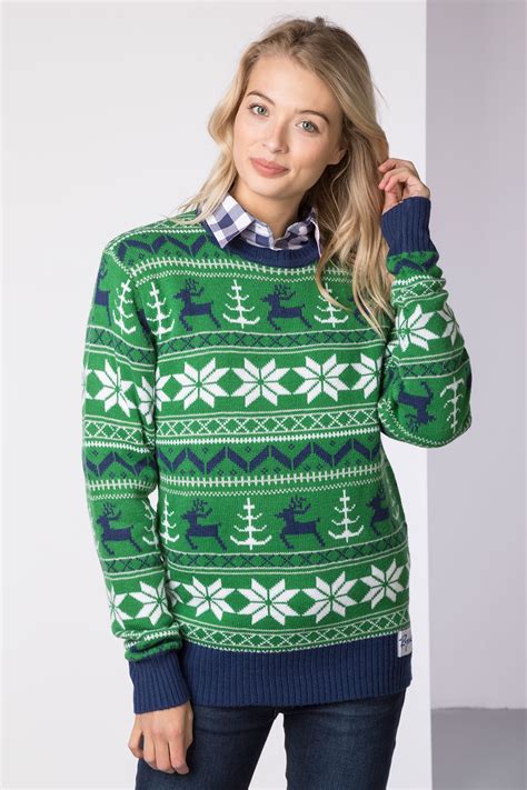 Ladies Relaxed Fit Christmas Jumper Rydale Uk