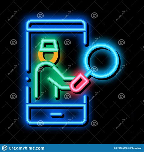 Health Examination Phone Call Neon Glow Icon Illustration Stock Vector