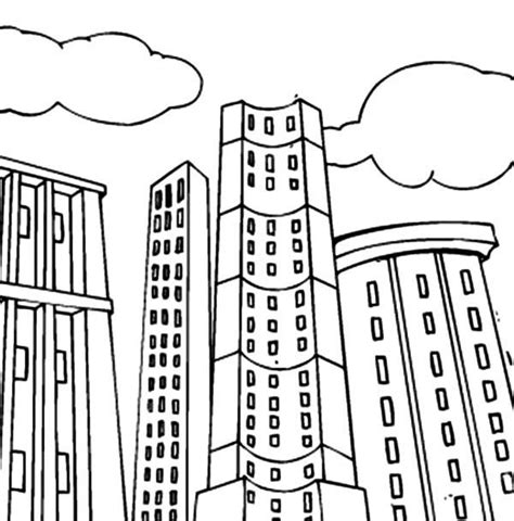 Tall Building Coloring Pages Coloring Pages Ideas