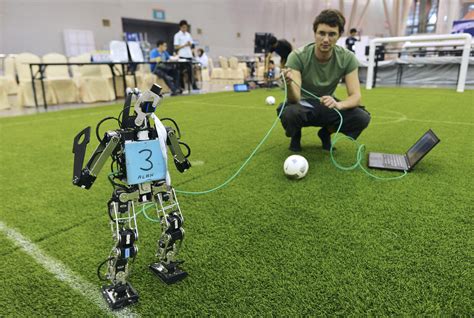 Robocup 2015 Humanoid And Non Humanoid Robots Compete In Soccer