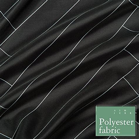 Aimjerry Waterproof Fabric Shower Curtain Polyester Striped Black 72 X 72 Geometric Pattern