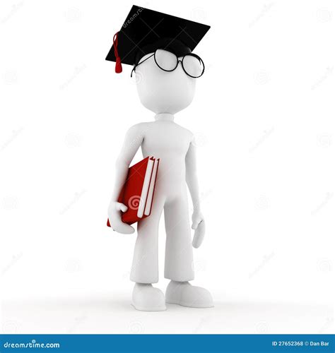 3d Man Student Stock Illustration Illustration Of Smart 27652368
