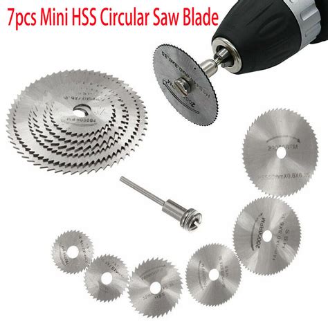 7pcs Hss Mini Circular Saw Blades Rotary Tools Cutting Disc Set For