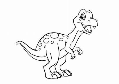 Rex Dinosaur Coloring Pages Tyrannosaurus Cartoon Trex