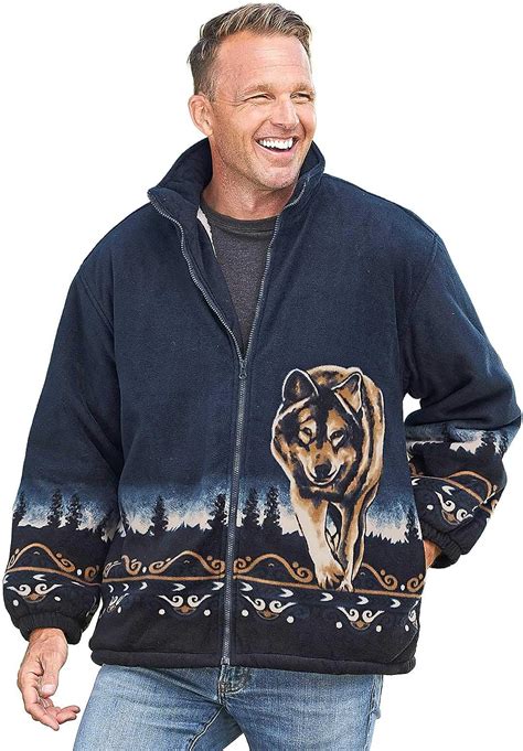 Sherpa Lined Fleece Jacket At Amazon Mens Clothing Store