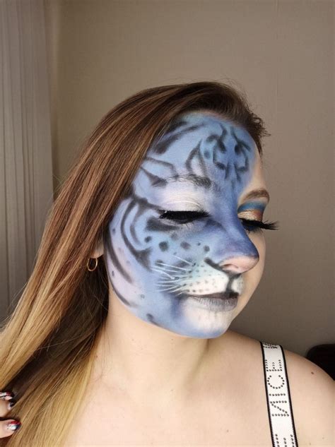 Грим тигра Halloween face makeup Face makeup Halloween face