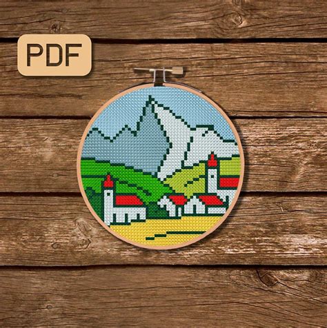 There is one problem with patterns on pinterest, and that's people will post and pin patterns that are not free. Mountain Cross Stitch Pattern Landscape Cross Stitch ...