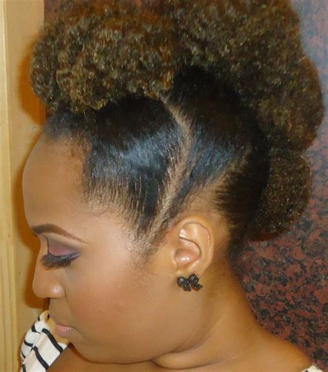 This cute natural updo with a braided mohawk in mind is great if you want to extend short natural hair in order to protect it and get a beautiful style, suitable #13: Natural Hairstyles: 16 Short Natural Hairstyles You Will ...