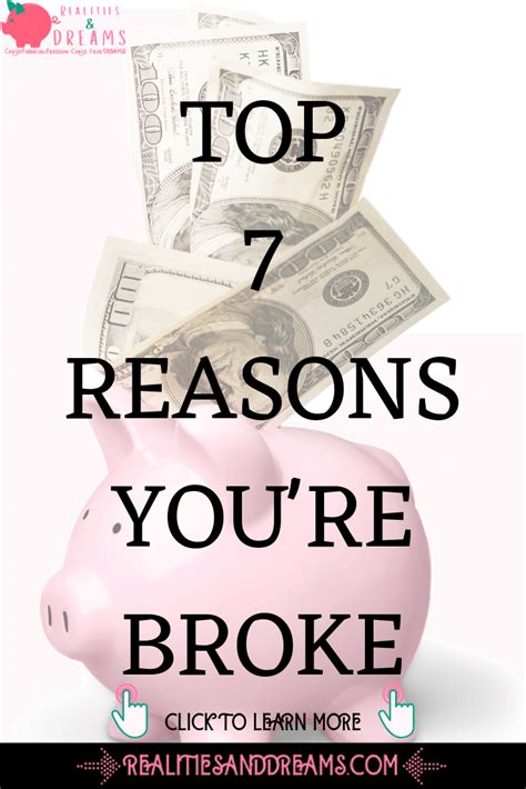 7 Reasons Youre Broke And Have No Savings Emergency Fund Personal Finance Managing Your Money