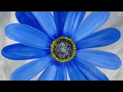 Blue Daisy Acrylic Painting Easy YouTube