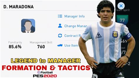 Contact diego maradona on messenger. Legend Manager Diego Maradona in PES 2020 Mobile ...