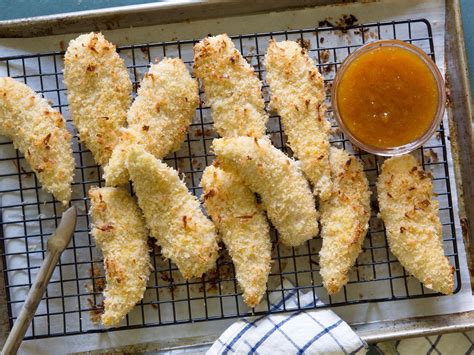 Coconut Crusted Chicken Tenders With Dipping Sauce