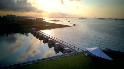 Sunrise Scene At Marina Barrage Singapore Free Stock Video Footage