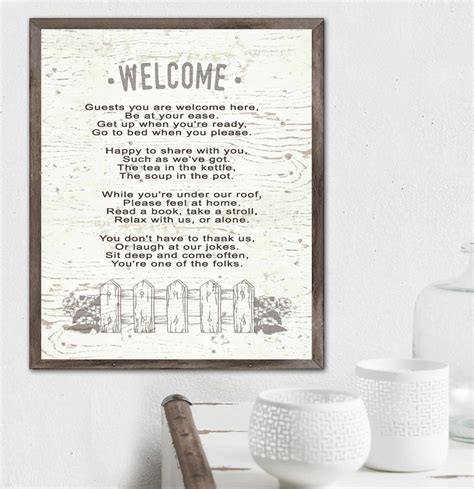 Welcome Guests Poem Poems Guest Room Welcome