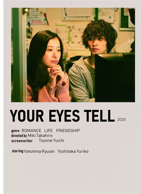 Your Eyes Tell Polaroid Poster Drama Tv Shows Japanese Movies