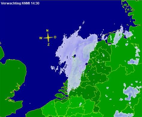 Er trekt momenteel noodweer over nederland. Weerradar Nederland