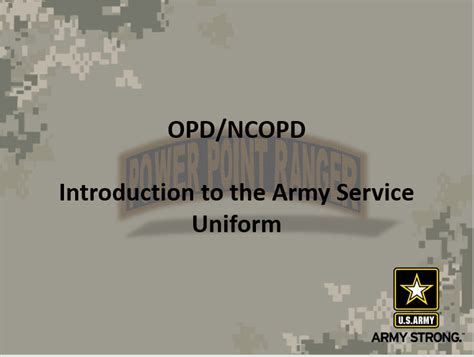 Introduction To The Army Service Uniform Asu Powerpoint Ranger Pre