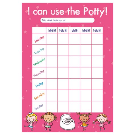 Use this free and cute printable potty training chart to help motivate your little! Girls Potty Training Stars Reward Chart and Stickers