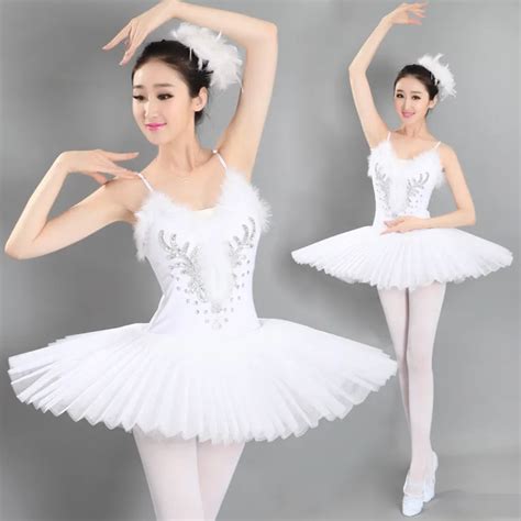 buy new ballet dress veil costumes black and white swan dance feather dress