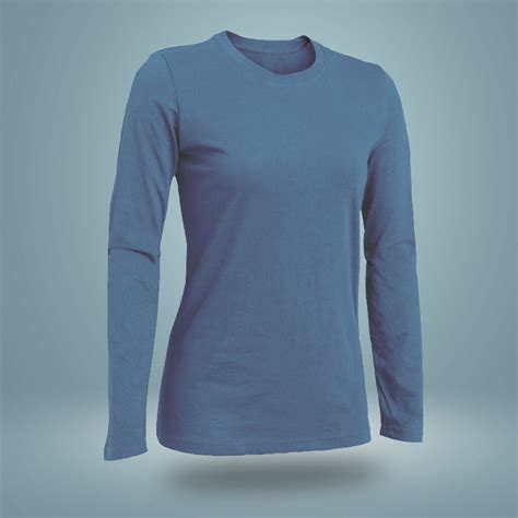 Realistic T-Shirt blue mockup | MockupsJar