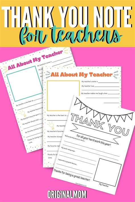 Teacher Appreciation Thank You Fill In The Blank Free Printable Tha