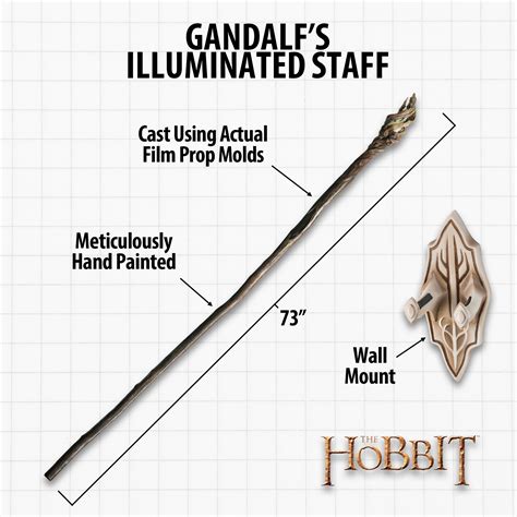 Illuminated Staff Of The Wizard Gandalf Knives And Swords At
