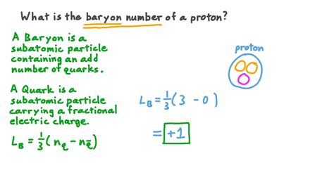 Question Video Recalling The Baryon Number Of A Proton Nagwa