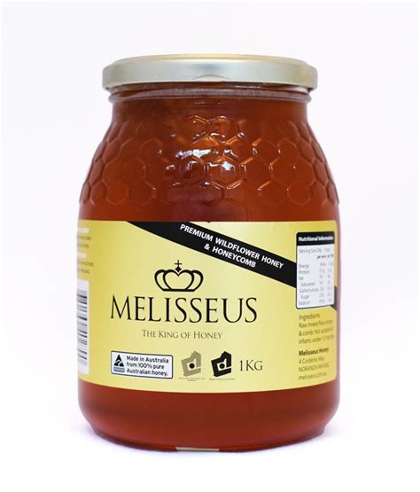 Premium Wildflower Honey And Honeycomb Melisseus 1kg Honey Wholesale