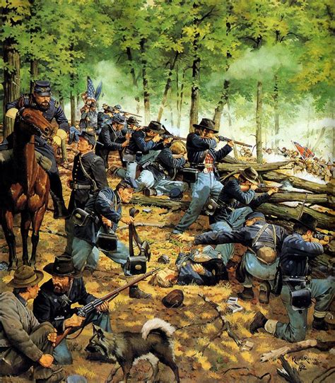 The Defense Of Round Top By The 20th Maine The Battle Of Gettysburg