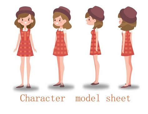 2d Cartoon Character Model Sheet Glorietalabel