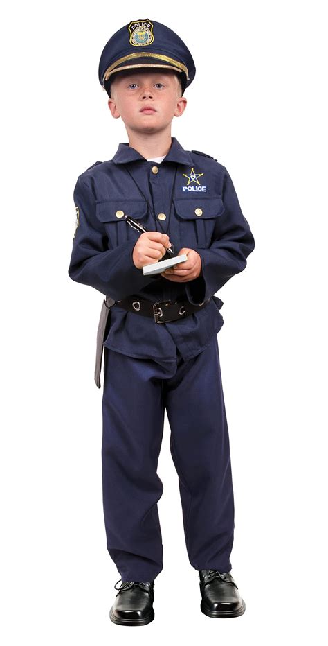 Police Officer Delxue Policeman Cop Fbi Uniform Book Week Boys Costume