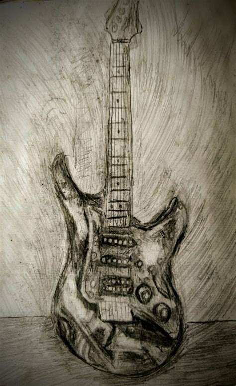 Electric Guitar Pencil Drawing At Paintingvalley Com Explore
