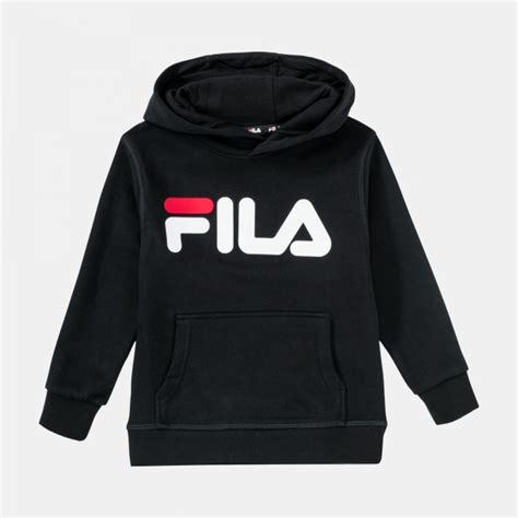 Fila Kids Classic Logo Hoodie Black Black Fila Official
