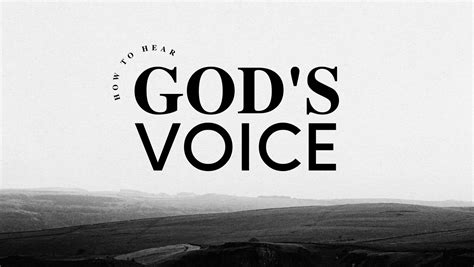 How To Hear Gods Voice The Bible Blessed Hope Community Church
